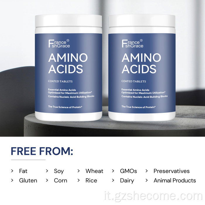 Le compresse di aminoacidi premium supportano la forza muscolare